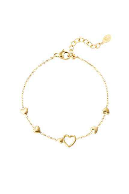 Armband all you need is love - Goud