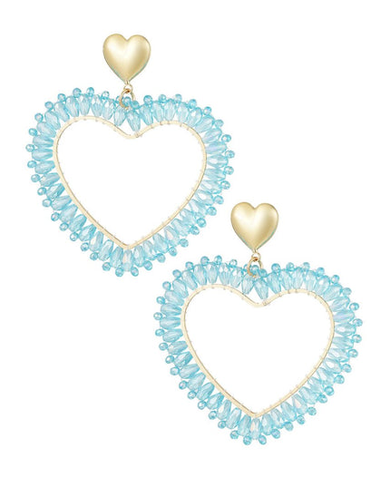 Hartvormige Oorbellen Blauw