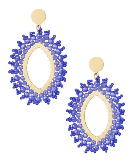 Oorbellen kristallen - Blauw