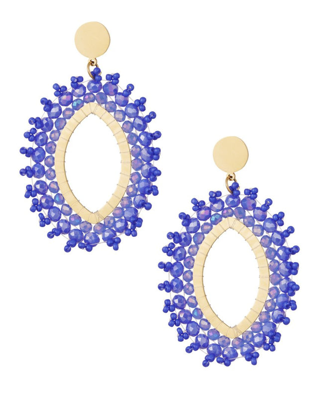 Oorbellen kristallen - Blauw