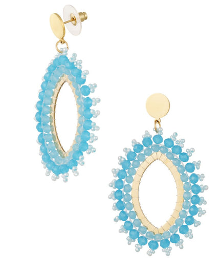 Oorbellen kristallen - Lichtblauw