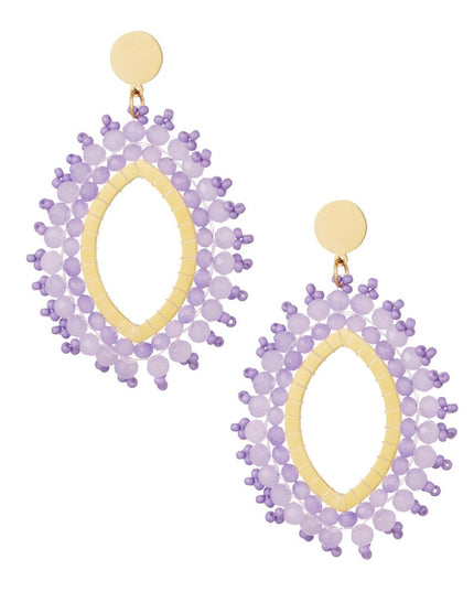 Oorbellen kristallen - Lila