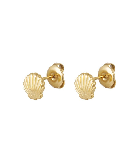 Ear studs schelp - Goud