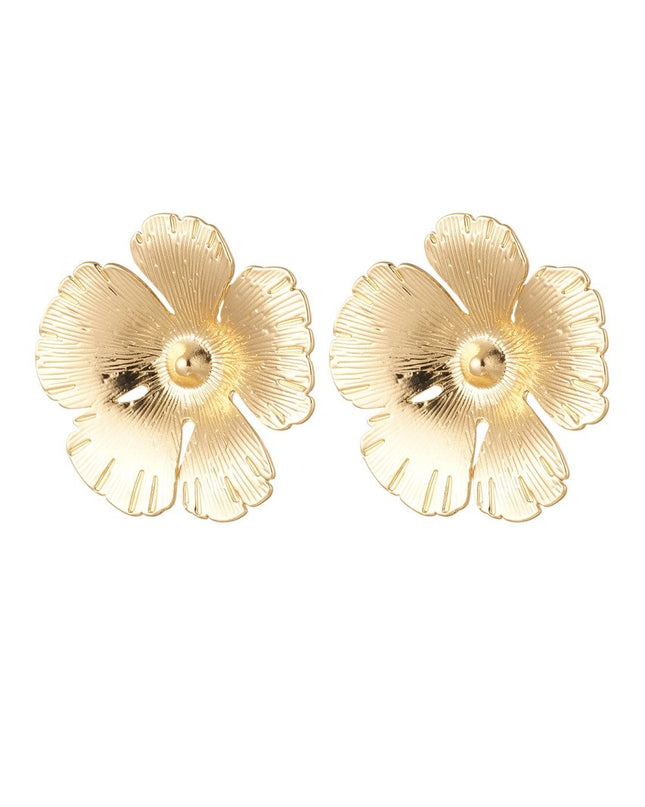 Oorbellen bloem - goud