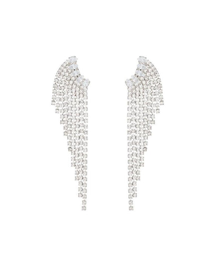 Strass oorbellen statement - Holiday Essentials zilver Koper