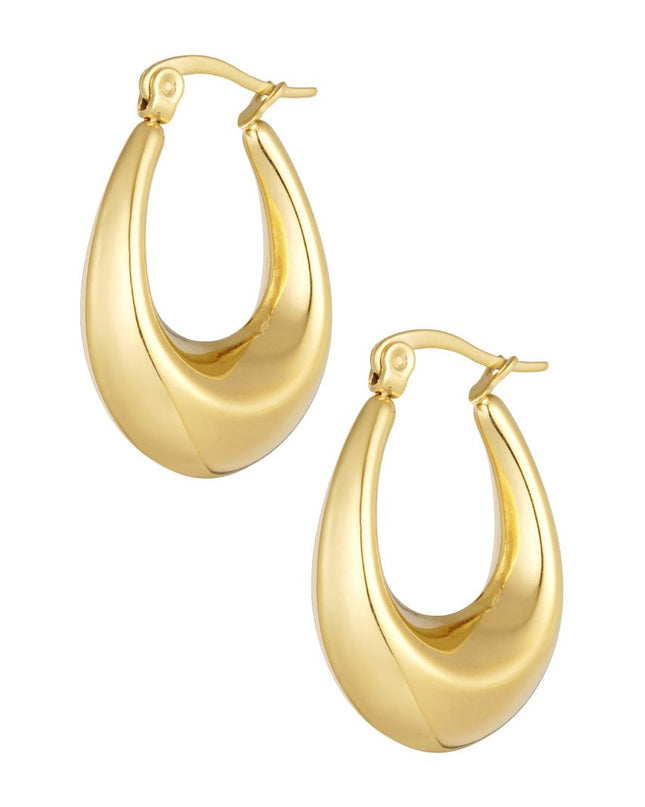 Oorbellen aesthetic langwerpig - goud