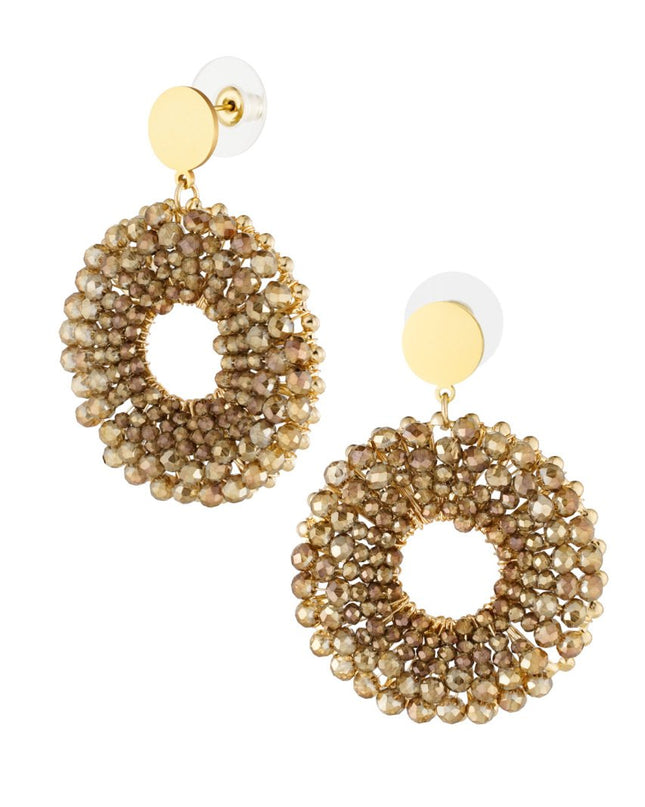 Oorbellen donut - Bruin