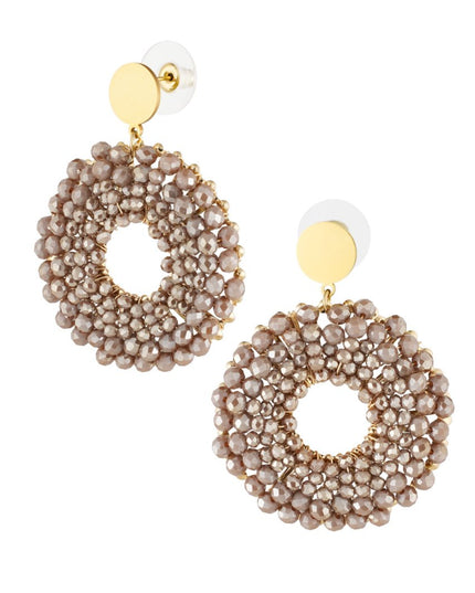 Oorbellen donut - Beige