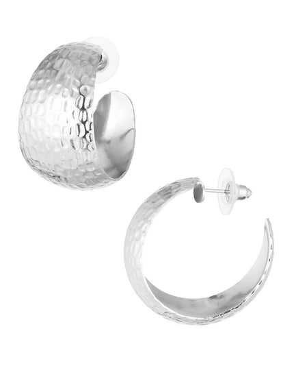 Oorbellen sierlijke print - zilver