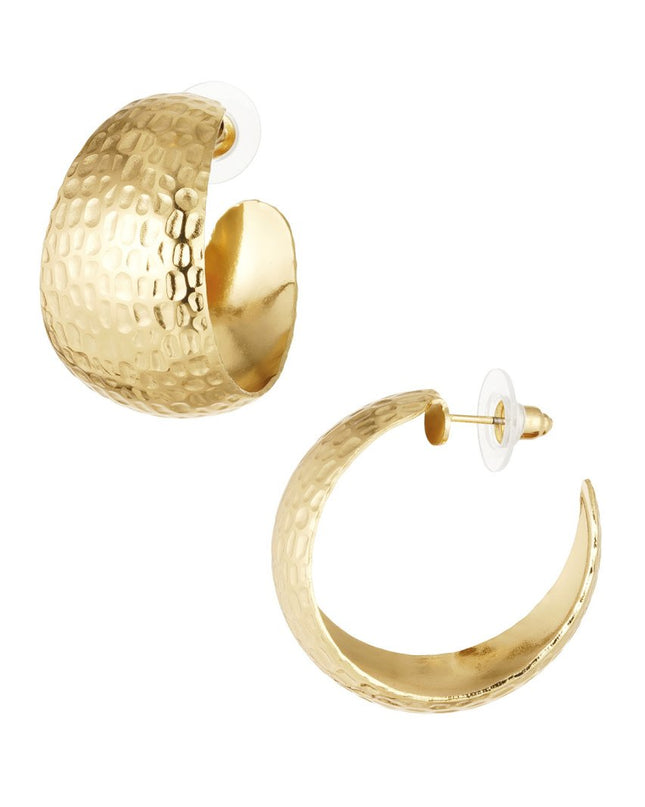 Oorbellen sierlijke print - goud