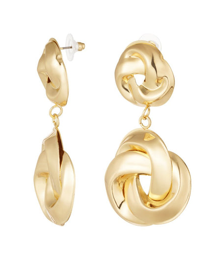 Oorbellen dubbele knoop - goud