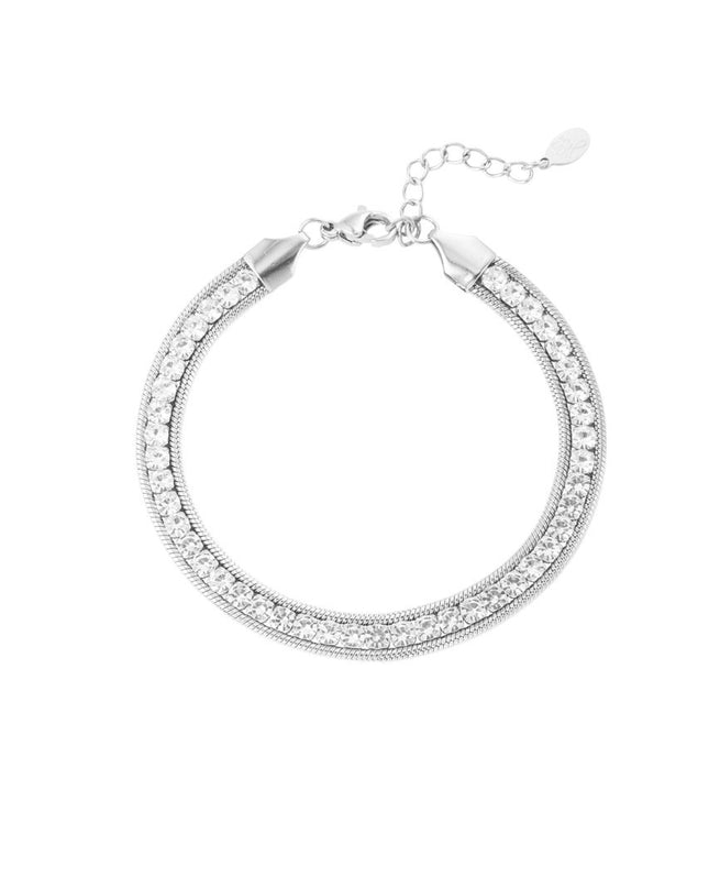 Armband bling - zilver