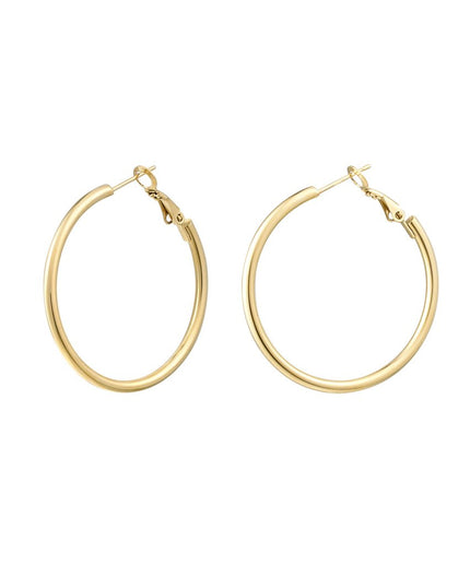 Oorbellen basic medium - Goud