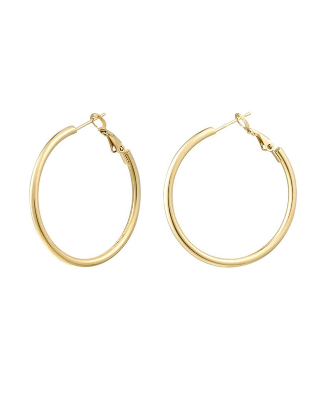 Oorbellen basic medium - Goud