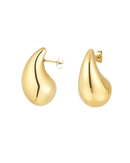 Druppel oorbellen medium - goud