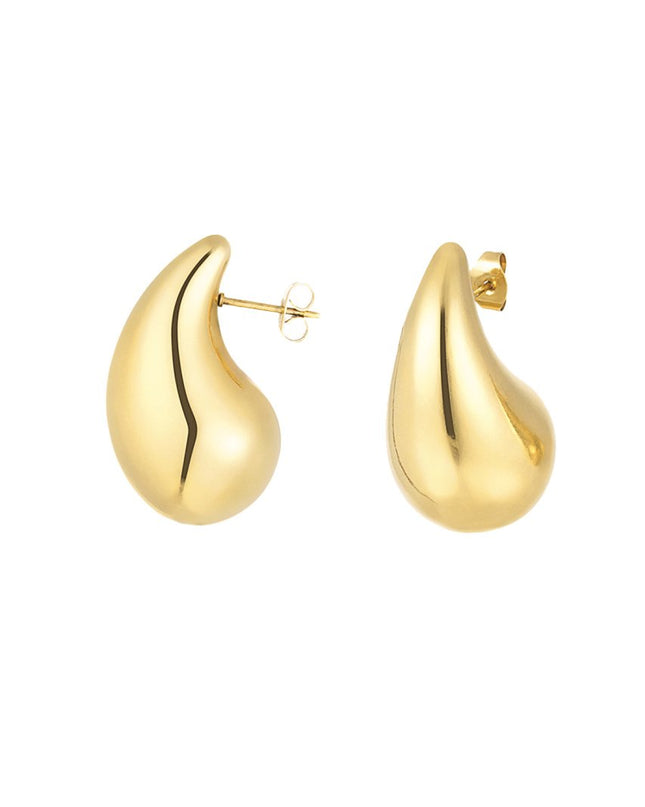 Druppel oorbellen medium - goud