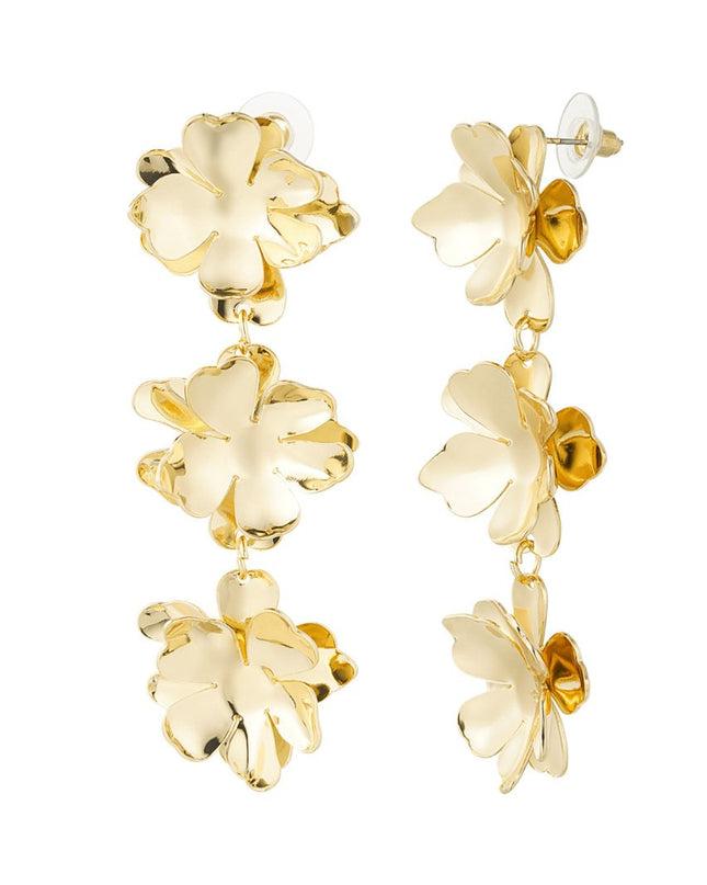 Flower oorbellen - goud