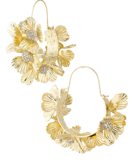 Oorbellen flower glow - goud