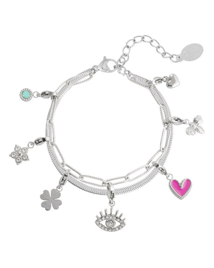 Bedelarmbanden eyes on you - zilver