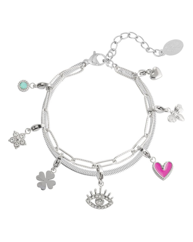 Bedelarmbanden eyes on you - zilver