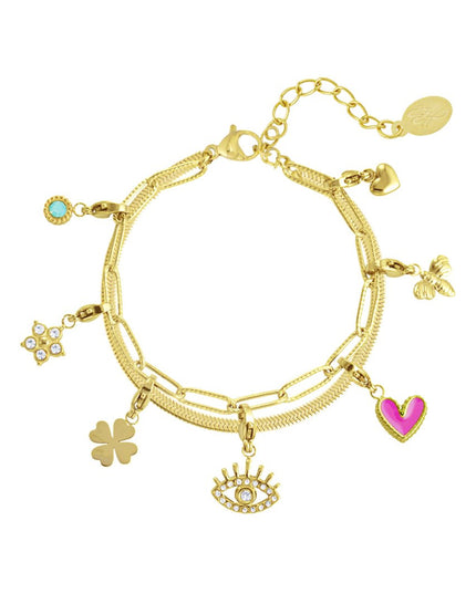 Bedelarmbanden eyes on you - goud