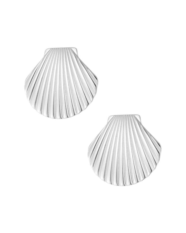 Oorbellen shell statement - zilver