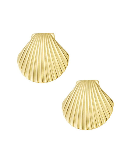 Oorbellen shell statement - goud