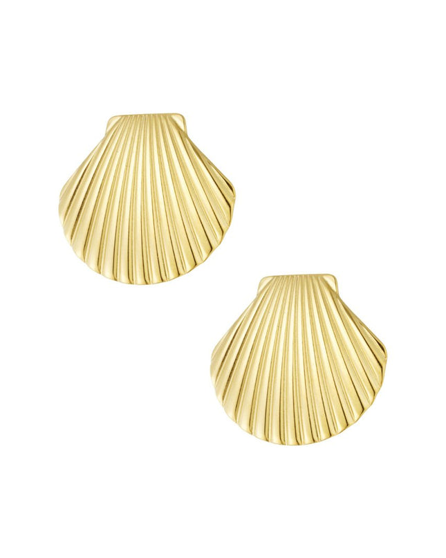 Oorbellen shell statement - goud