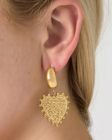 Big love oorbellen goud