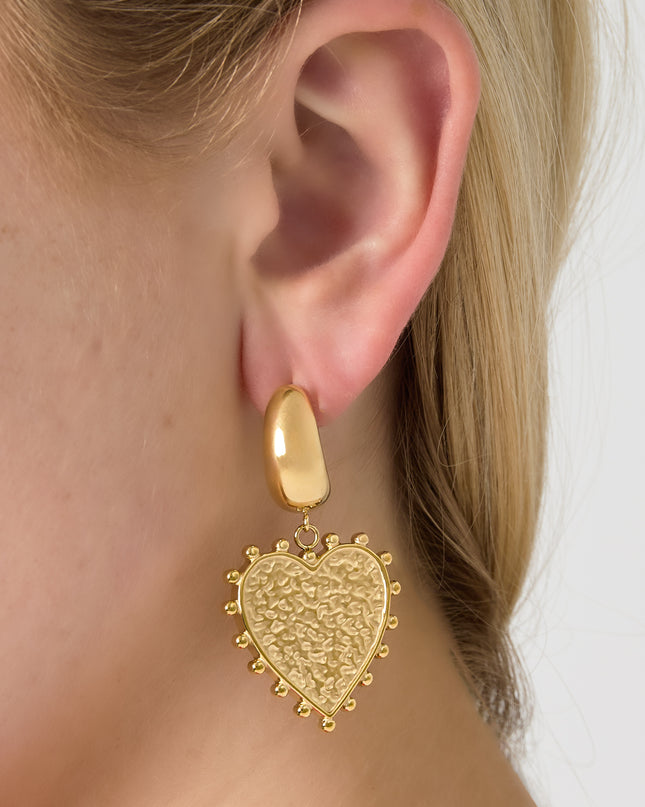 Big love oorbellen goud