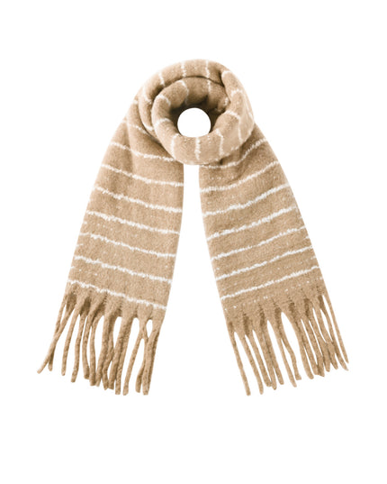 Warme winter sjaal beige