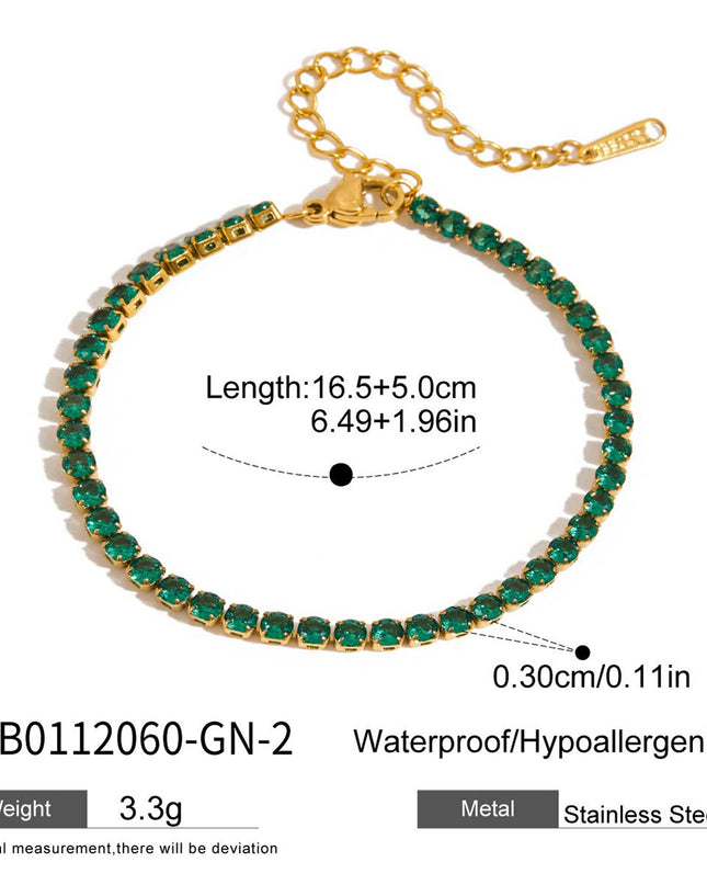 Groene met gouden luxe armband