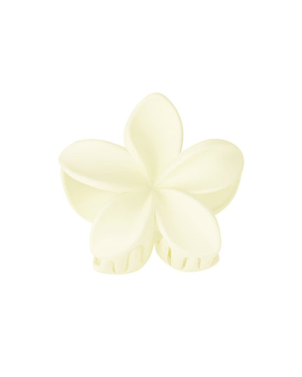 Haarklem bloem - creme Plastic