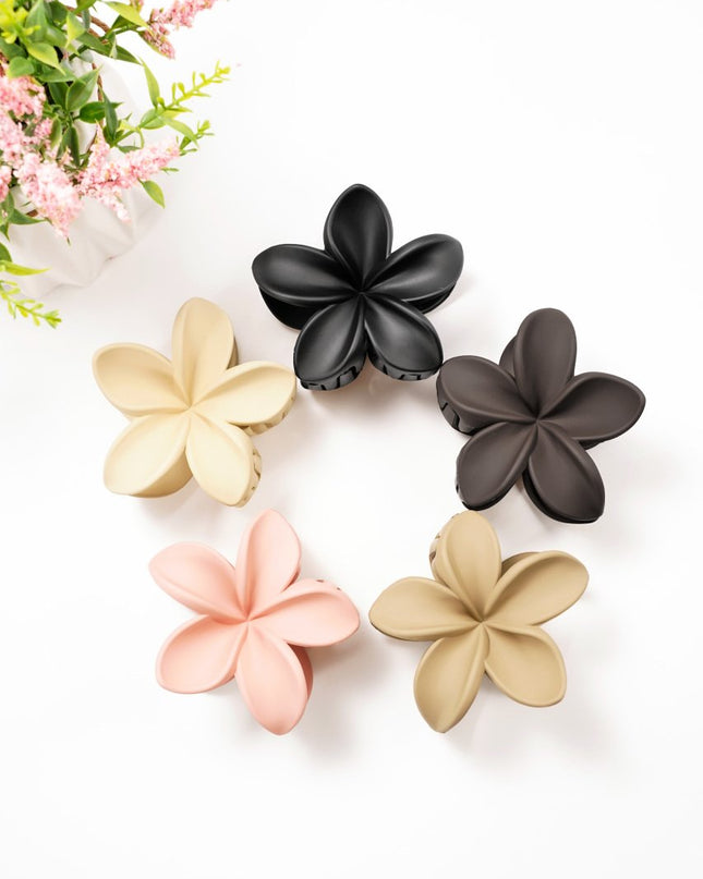 Haarklem bloem - oranje Plastic