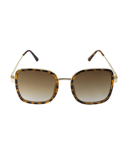 Zonnebril Ronde Glazen Metaal Camel