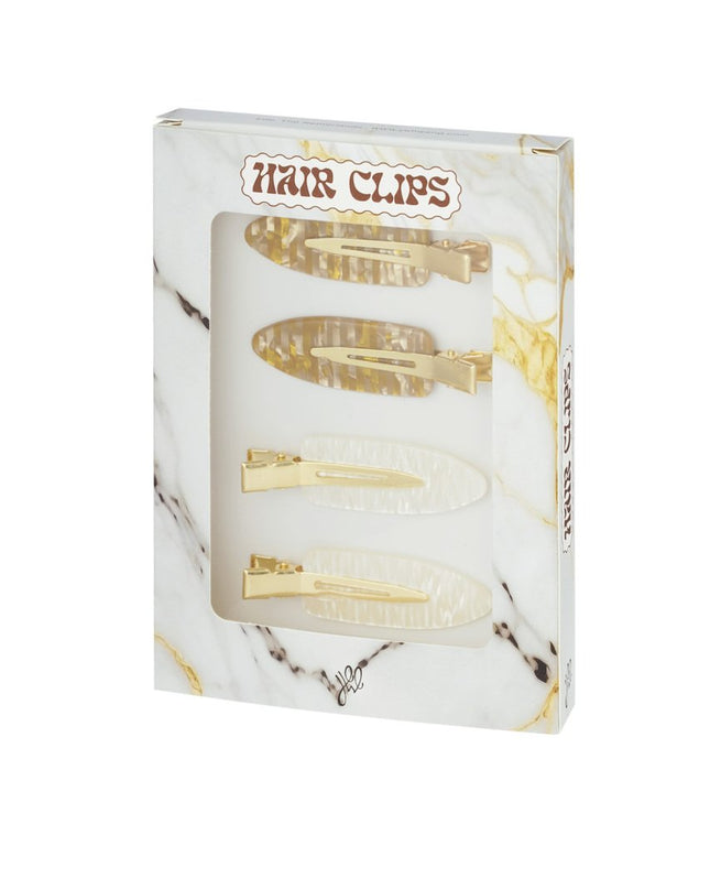 Haarclip box marmer - beige