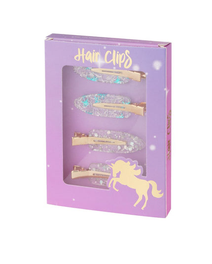 Haarclip box notenkraker - blauw zilver