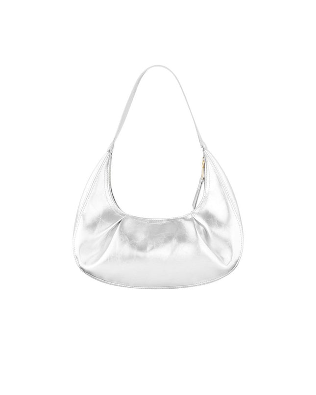 Tas met plooien - zilver