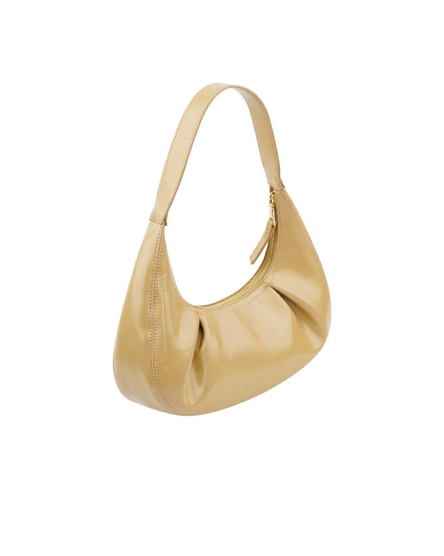 Tas met plooien - camel