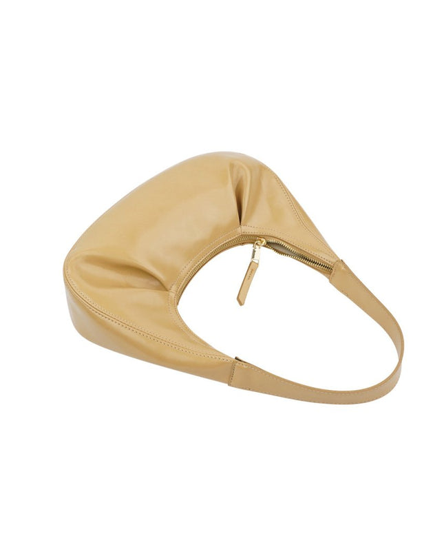 Tas met plooien - camel