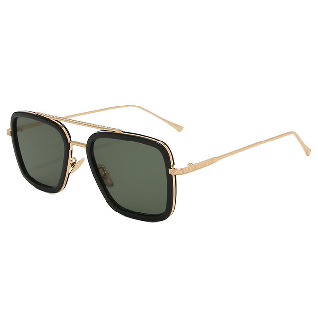 Zonnebril daily solid goud zwart groen
