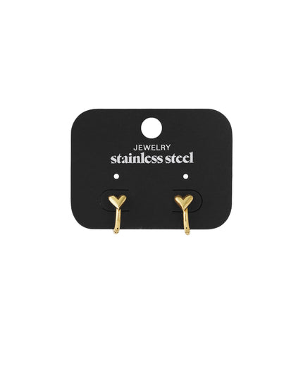 Hoop met mini hartje goud