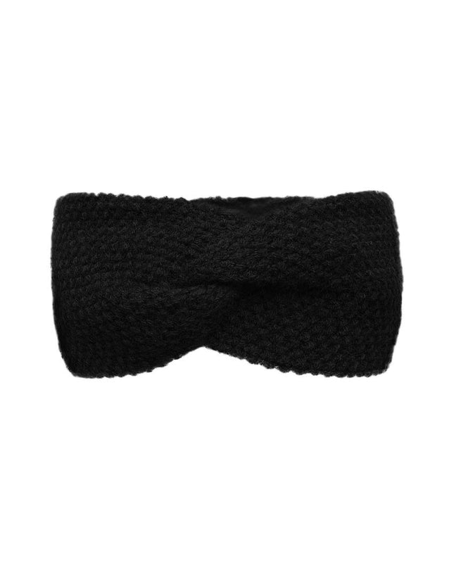 Warme winter hoofdband - zwart