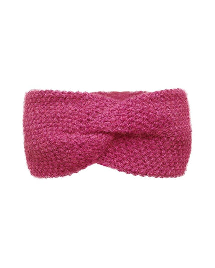 Warme winter hoofdband - fuchsia
