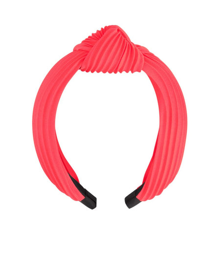 Haarband rib met knoop - Roze