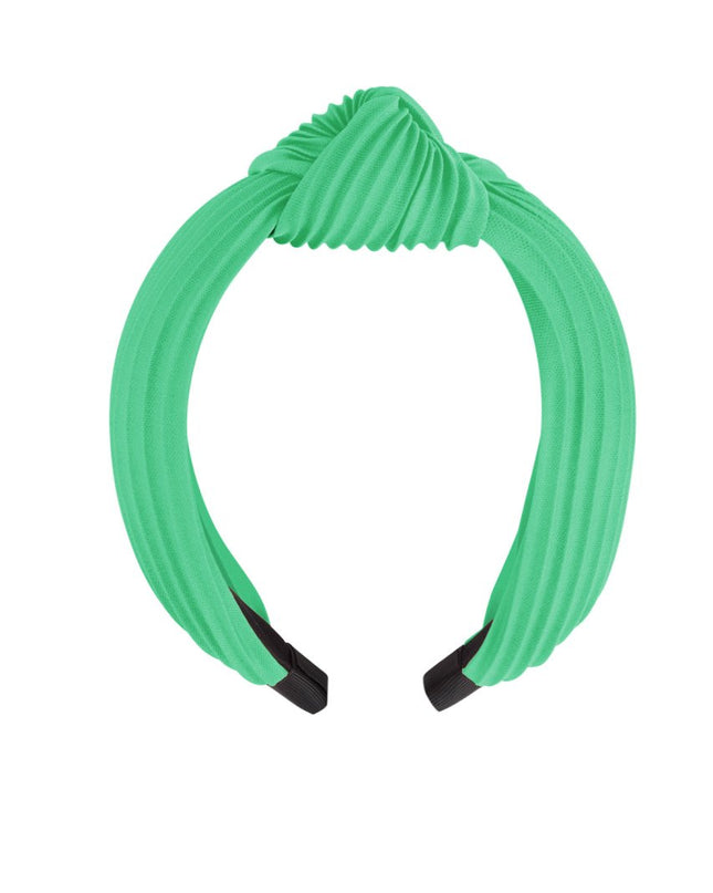 Haarband rib met knoop - Groen