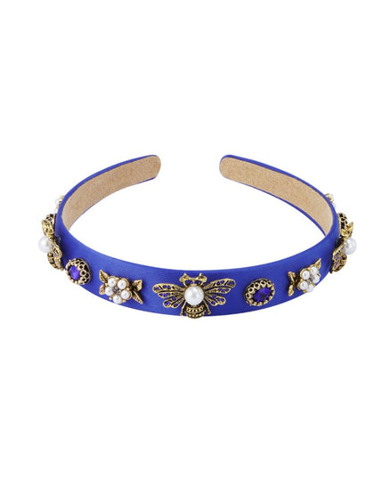 Dunne Haarband met Bedels Blauw