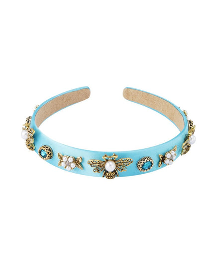 Dunne Haarband met Bedels Lichtblauw