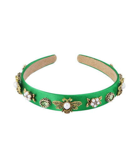 Dunne Haarband met Bedels Groen