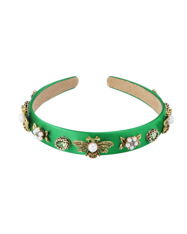 Dunne Haarband met Bedels Groen